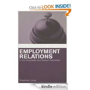 Employment Relations in the Hospitality and Tourism Industries 
