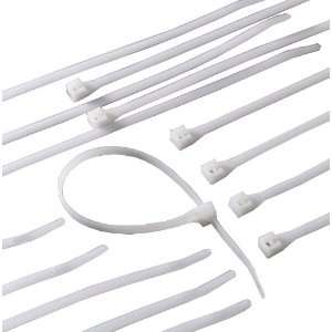   46 210 11 Inch White Nylon Cable Ties, 100 Pack