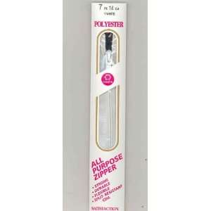   Poly All Purpose Zipper White By The Each Arts, Crafts & Sewing