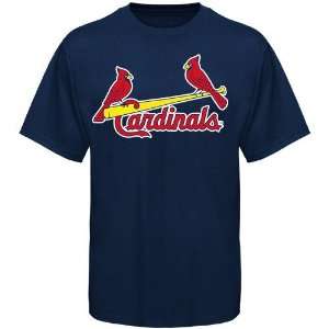 MLB Majestic St. Louis Cardinals Youth Navy Blue Official Wordmark T 