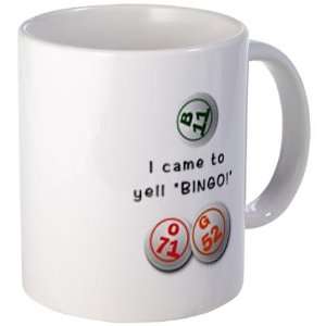  I CAME TO YELL BINGO Fan 11oz Ceramic Coffee Cup Mug 