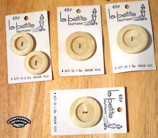 NEW Lot 5 Vintage 50s Antique Sewing Buttons LaPetite  
