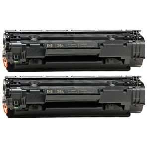 com Compatible HP CB436A Black Toner Cartridge 2 Pack for HP LaserJet 