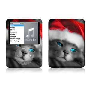 Apple iPod Nano (3rd Gen) Decal Vinyl Sticker Skin  Christmas Kitty 