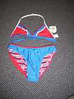 Red White Blue July 4th swimsuit Girls XL 14 16  