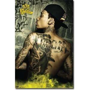  Wiz Khalifa Tattoos Hip Hop Rap Music Poster 22.5 x 34 