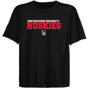   Northeastern Huskies Youth Black University Name T shirt: Sports