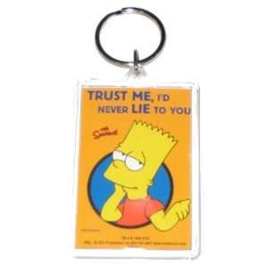  Simpsons Bart Trust Me Never Lie Lucite Keychain SK164 
