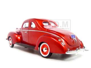 1940 FORD COUPE METALLIC RED 1:18 DIECAST MODEL CAR  
