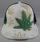 Marijuana Leaf 420 Snapback Cap Hat NWT THC 2tone Mesh Trucker Hats 