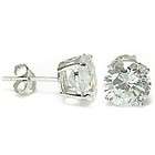 925 Sterling Silver Round CZ Stud Prong Basket Set Earrings(3,4,5,6,7 
