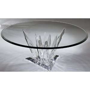    Crystals 42 Round Acrylic and Glass Coffee Table: Home & Kitchen