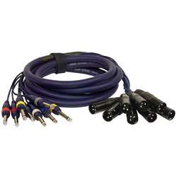   PPSN823 8 channel XLR to 1/4 inch Unbalanced Cable  