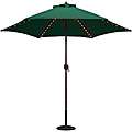 TropiShade 9 foot Green Aluminum Bronze Lighted Market Umbrella