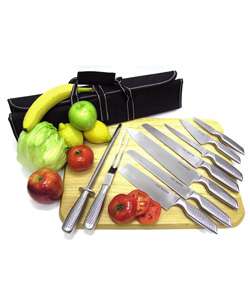 Chef Master All Stainless Steel 9 pc Knife Set  Overstock