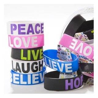 Rubber Bracelet Band With Text Saying On WristbandChoose Your 