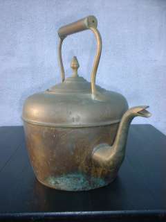 Antique Japanese Old Copper Gooseneck Teapot/Kettle with dragon stamp 