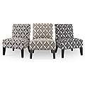 Contemporary Grey and Black Print Lounge Chair  