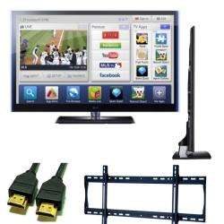    inch 1080p 120Hz LED TV/ Flat Wall Mount/ HDMI Cable  Overstock