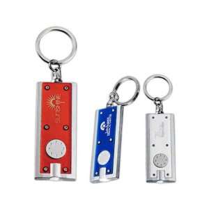  white LED flashlight key chain, two lithium button cell batteries 