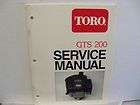 TORO GTS 200 SMALL ENGINE SERVICE MANUAL