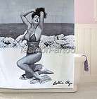   beach girl portrait bathroom fabric waterproof shower curtain fa029