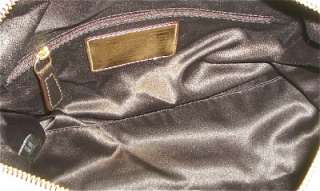 Auth Coach Poppy Signature Gold Op Art Lurex Tote Bag Shoulderbag 