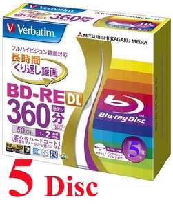 Verbatim BD RE DL 50GB 2x Blu ray Disc 5 Pack ★★★  