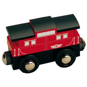 New Wooden Red Caboose Fits Thomas the Tank Engine Train Tracks and 