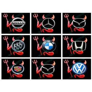   RED Color Devil Demon Decal Sticker Car Emblem logo: Everything Else
