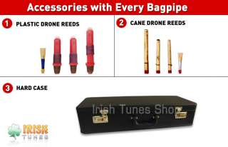   Blackwood Bagpipe Full Set with Brass Gold Platted Engraved  