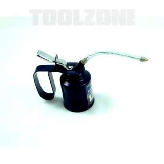 PINT OIL CAN WITH FLEXIBLE SPOUT THUMB PUMP METAL STEEL MECHANIC 