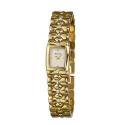 Bulova Womens Gold plated Diamond Watch  