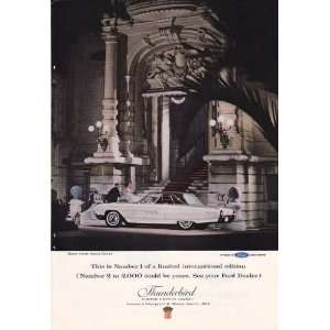 1963 Ad Ford Thunderbird Mote Carlo Opera House Original Vintage Car 