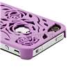 Purple lovely Carving Flower Rose Pattern Hard Back Cover case for 