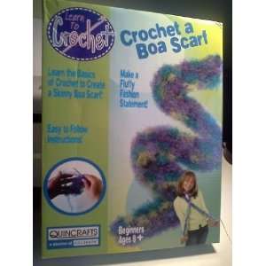  Learn to Crochet a Boa Scarf Arts, Crafts & Sewing