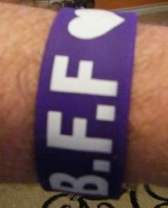 BFF Slap Band Wrist Bracelet Silicone Purple Wrap New  