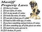 ENGLISH MASTIFF BIG DOG BREED PROPERTY LAWS OF THE DOG T SHIRT S M L 