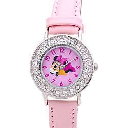 Disney Brisa Minnie Mouse Girls Leather Watch  Overstock