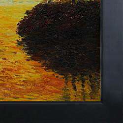 Monet Le Coucher Du Soleil La Seine Framed Canvas Art   