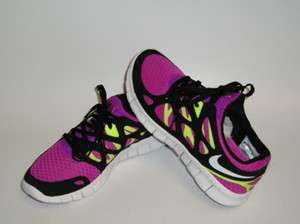 Womens Nike Free Run+ 2 (vivid grape/white/black/volt)  