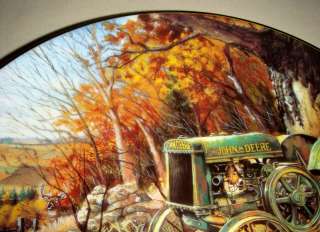   Life On The Farm SEASONS END Tractor Country Farm Plate [Boxed]  