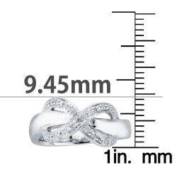 Sterling Silver Diamond Accent Infinity Design Ring  Overstock