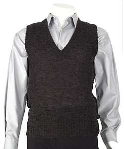 Dolce & Gabbana Dark Grey V neck Sweater Vest  Overstock