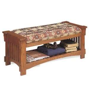  Mission Oak Upholstered Bench