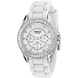 Fossil ES2344 Womens Riley White Multi function Chrono Watch 