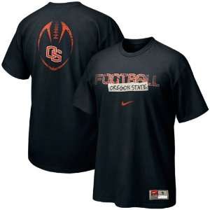  Nike Oregon State Beavers Black Team Issue T shirt: Sports 
