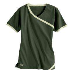 IguanaMed Womens Cross Over Tree Line Green Top  