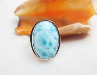 EXQUISITE PATTERN HUGE TRULY AAA+++ LARIMAR SILVER Pendant 1.9 X 1.0 