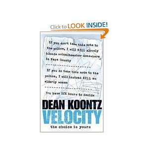  VELOCITY (9780007197019) Dean Koontz Books